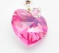 Pink Crystal Heart Earrings 